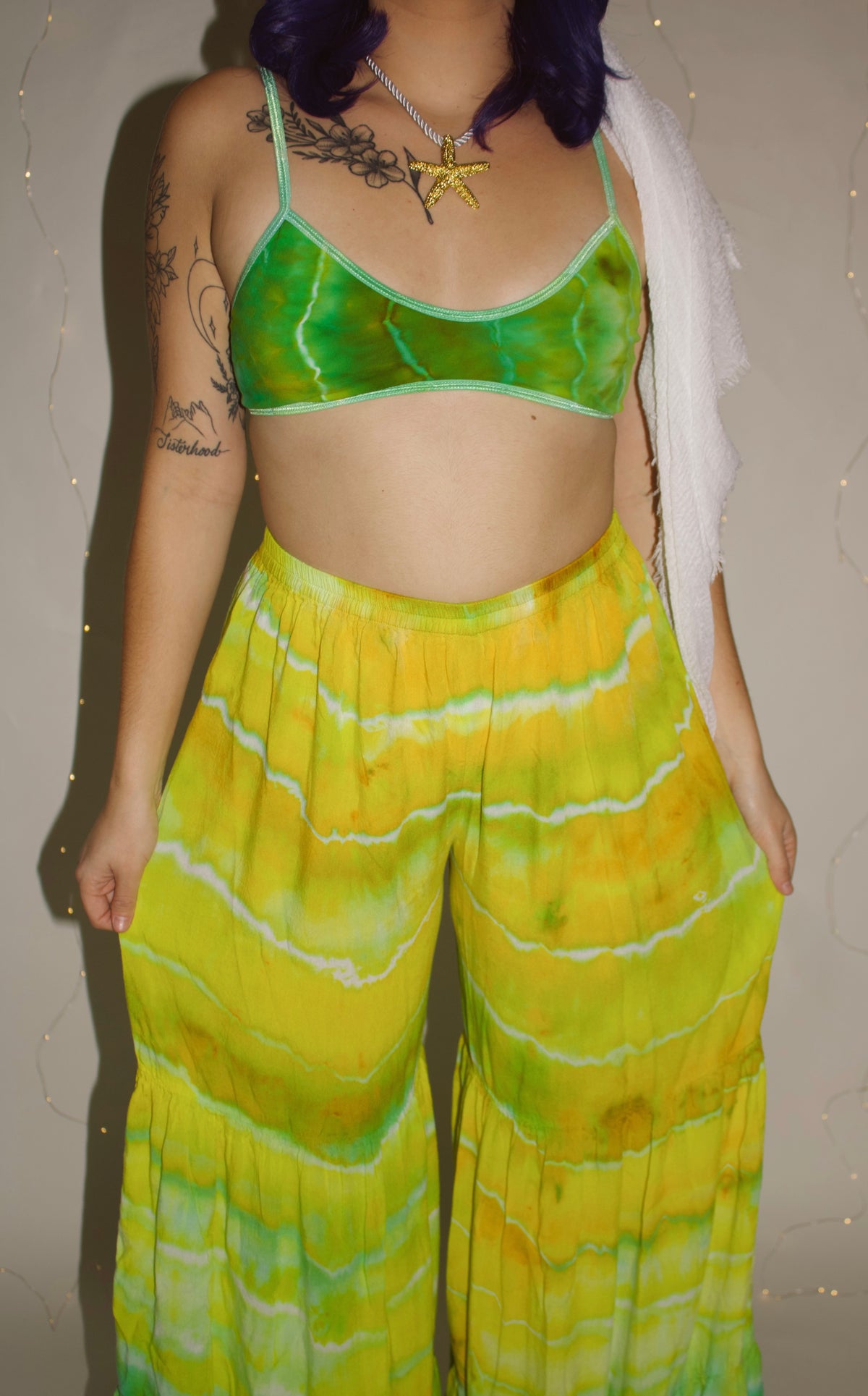 Lime Tide Palazzo Top (ᴍᴀᴅᴇ ᴛᴏ ᴏʀᴅᴇʀ)