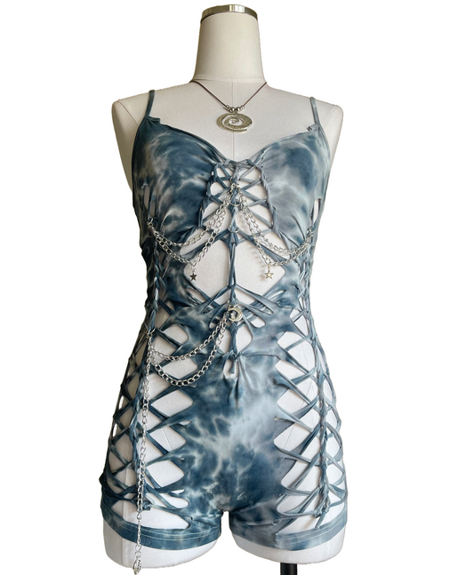 Poseidons Daughter Tie Dye Romper (ᴍᴀᴅᴇ ᴛᴏ ᴏʀᴅᴇʀ)
