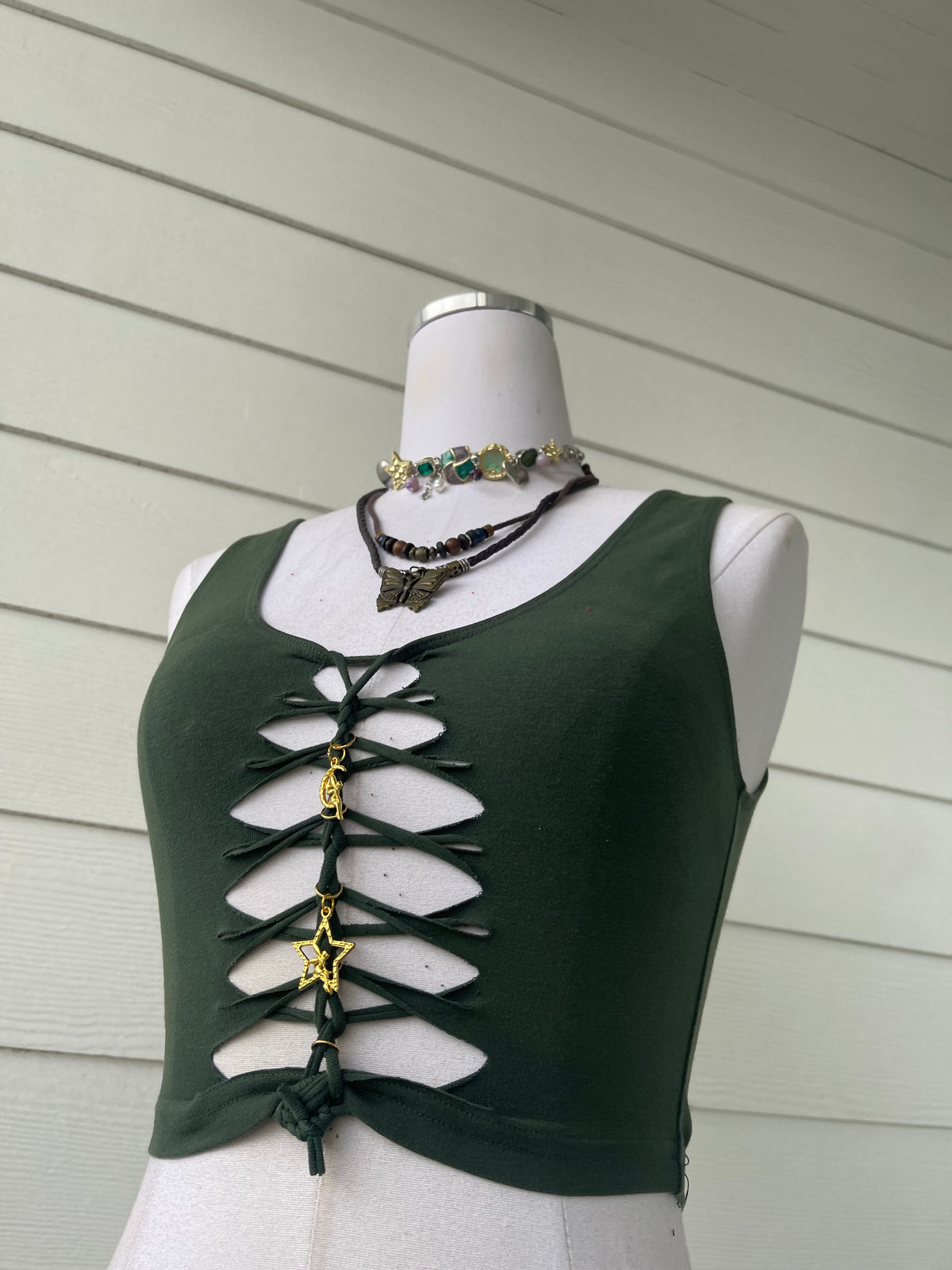 Olive Braided Tank Top (ᴍᴀᴅᴇ ᴛᴏ ᴏʀᴅᴇʀ)