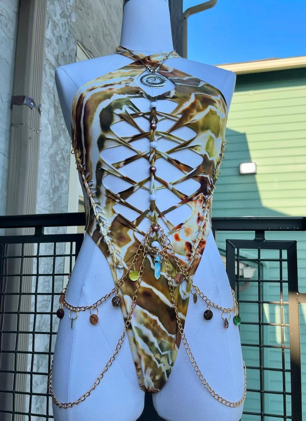 Sea Shore Tie Dye Bodysuit (ᴍᴀᴅᴇ ᴛᴏ ᴏʀᴅᴇʀ)