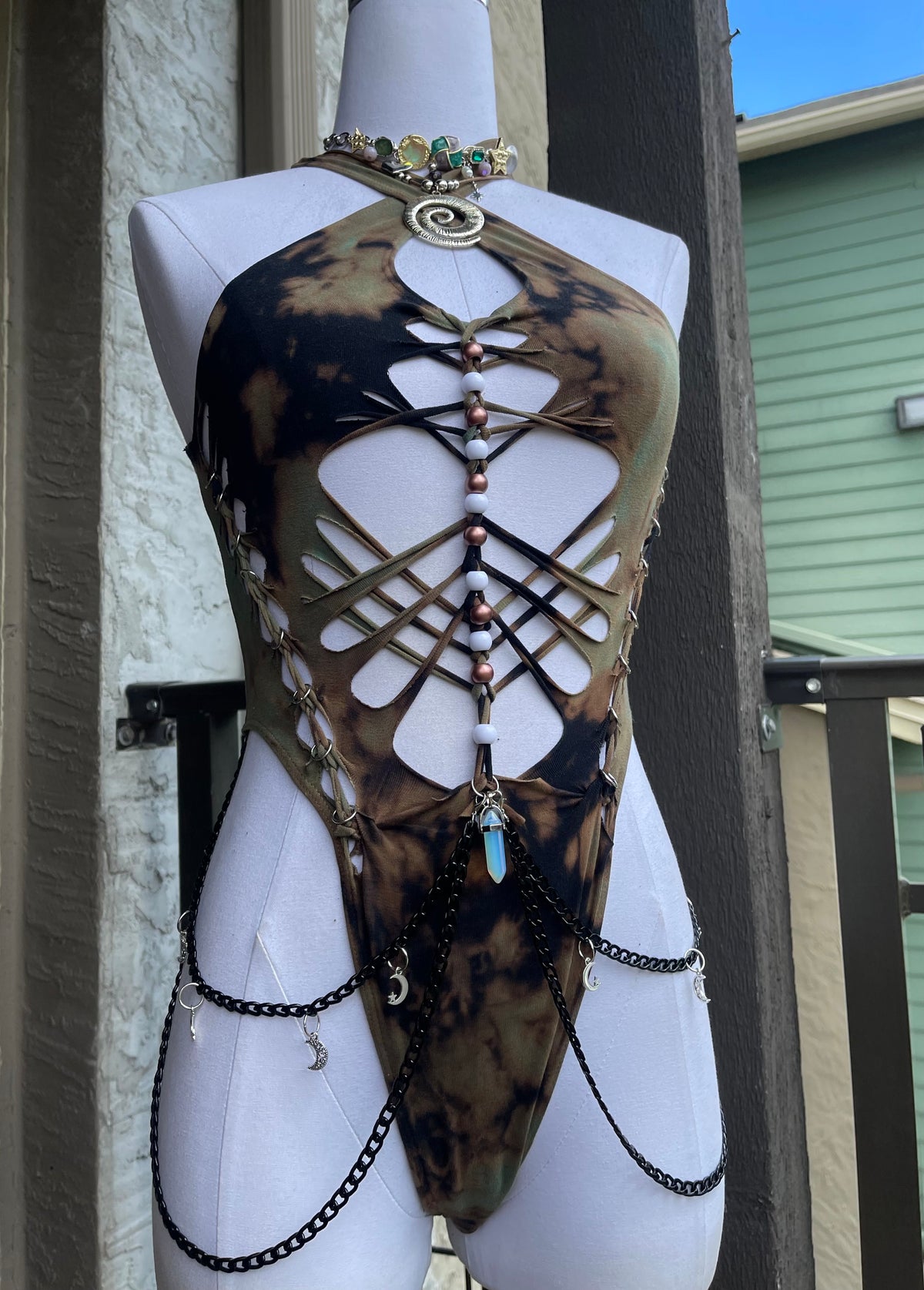 L/XL Seaweed Reverse Tie Dye Bodysuit 𝐐𝐮𝐢𝐜𝐤 𝐬𝐡𝐢𝐩 𝐰𝐢𝐭𝐡𝐢𝐧 5 𝐝𝐚𝐲𝐬