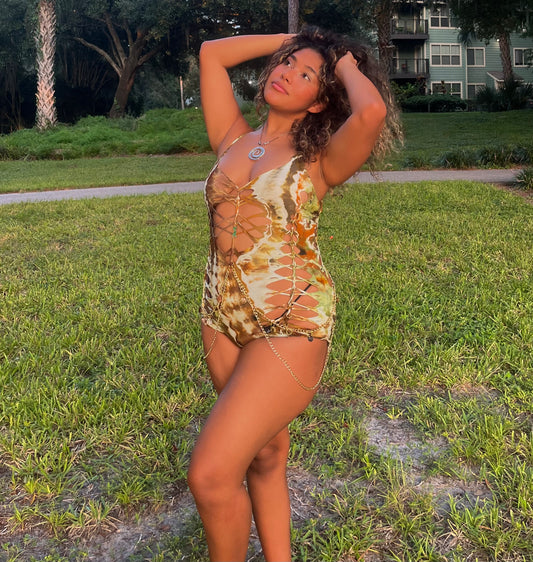 Clay Tie Dye Romper (ᴍᴀᴅᴇ ᴛᴏ ᴏʀᴅᴇʀ)