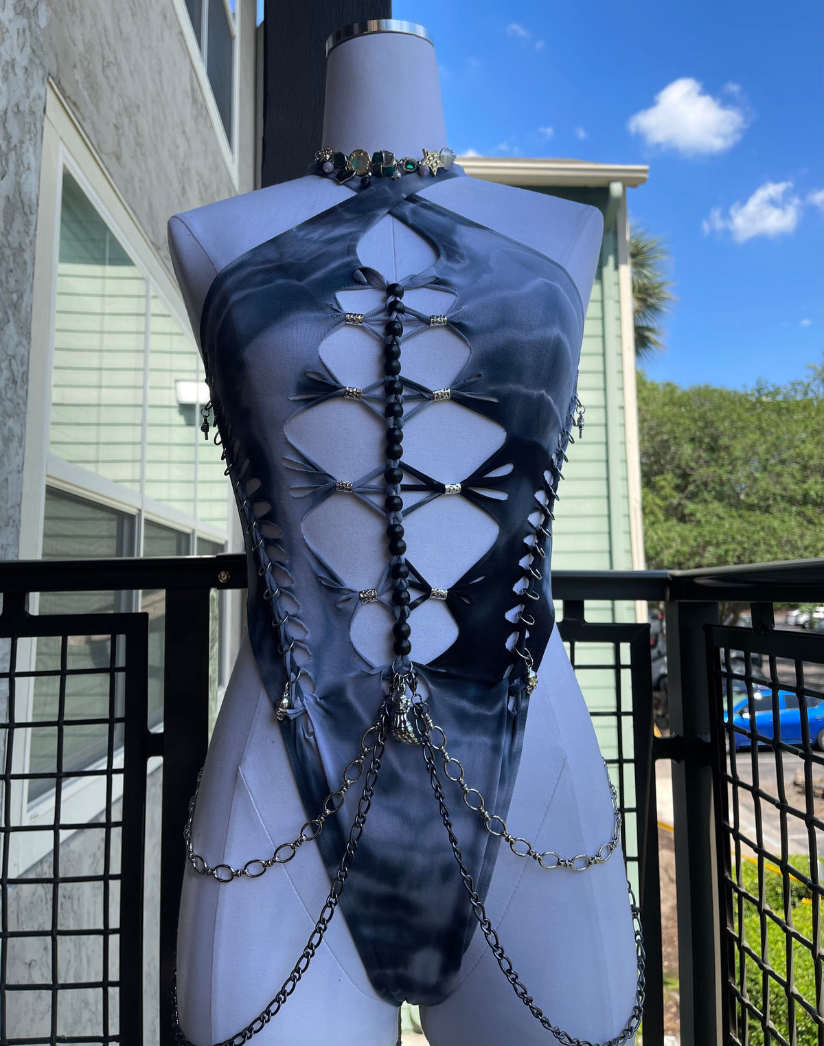 Diamond Siren Tie Dye Bodysuit (ᴍᴀᴅᴇ ᴛᴏ ᴏʀᴅᴇʀ)