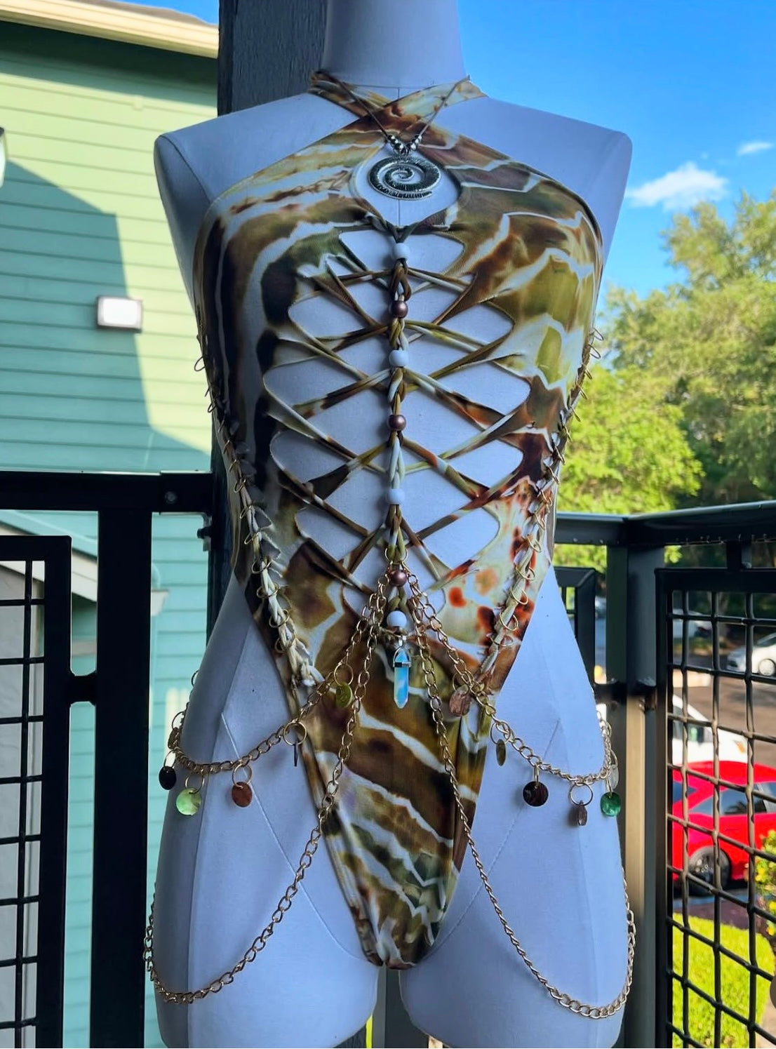 Sea Shore Tie Dye Bodysuit (ᴍᴀᴅᴇ ᴛᴏ ᴏʀᴅᴇʀ)
