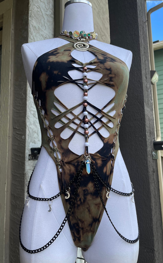 L/XL Seaweed Reverse Tie Dye Bodysuit 𝐐𝐮𝐢𝐜𝐤 𝐬𝐡𝐢𝐩 𝐰𝐢𝐭𝐡𝐢𝐧 5 𝐝𝐚𝐲𝐬