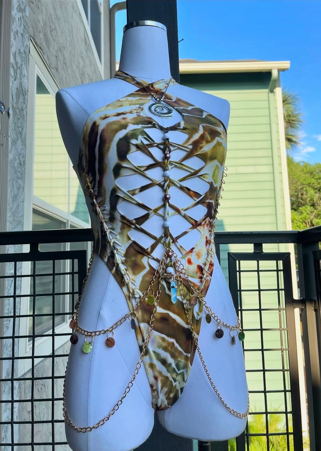 Sea Shore Tie Dye Bodysuit (ᴍᴀᴅᴇ ᴛᴏ ᴏʀᴅᴇʀ)